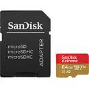 Card Sandisk Extreme 64GB MicroSDXC UHS-I Class 10 + adapter