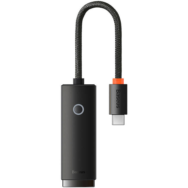 Cablu de date Lite Series, USB-C la RJ45, Viteza de pana la 1000 Mbps, Negru