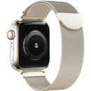 Milaneseband compatibila cu Apple Watch 4/5/6/7/8/9/SE/Ultra1/2 42/44/45/49mm Starlight