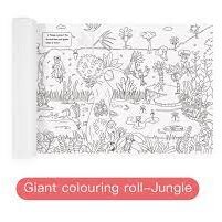 Rola Hârtie Desen De Colorat Mideer Tematica Jungla - 10 m Lungime