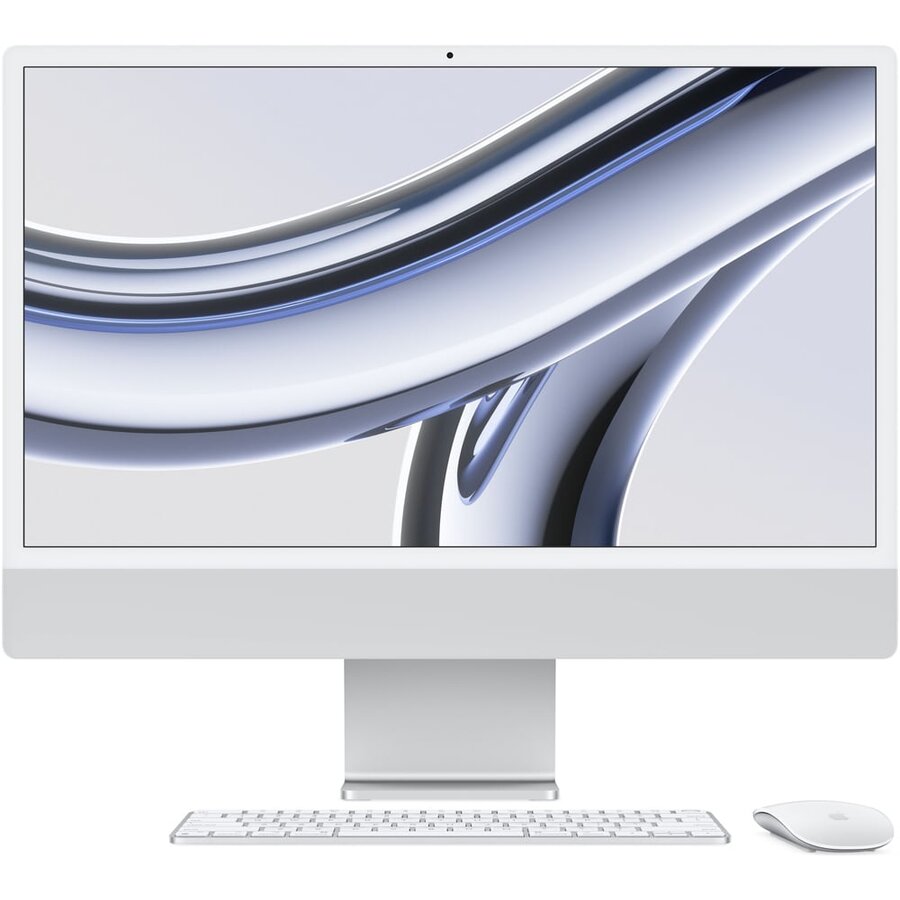 Sistem All in One iMac 2023 Retina 4.5K 24inch 8GB 256GB SSD macOS Sonoma Silver