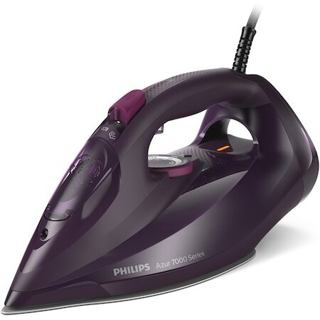 Fier de Calcat Azur 3000W Debit Abur 55g/min  Jet Abur 250g Talpa SteamGlide Elite 300ml Sistem Auto-Curatare Oprire Automata Violet