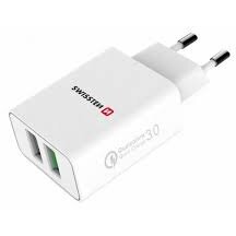 Incarcator Retea 2xUsb Qc 3.0+Usb 23W White