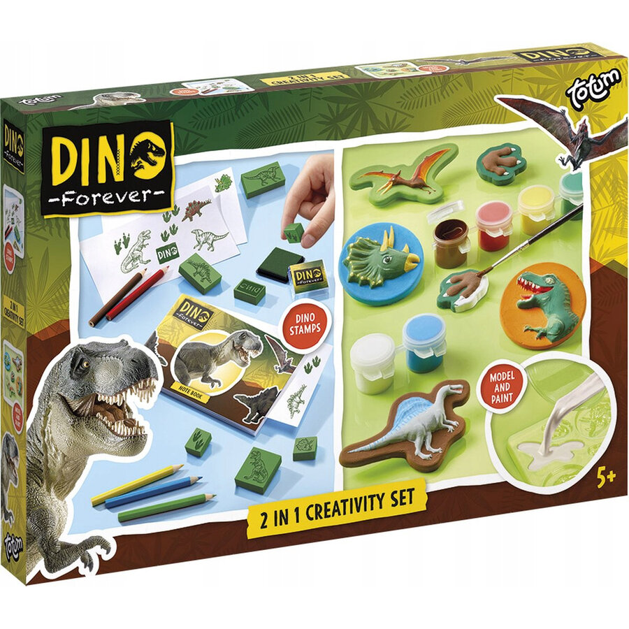 Set Creatie TOT075061 2 in 1 cu Dinosauri