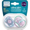 Set Philips-Avent 2 Suzete Ultra Air 6-18luni Ortodontice Fara BPA Silicon Multicolor