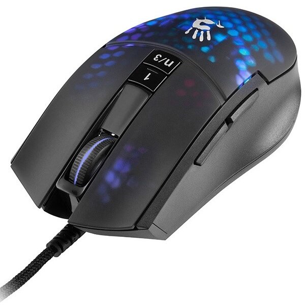 Mouse BLOODY A4TMYS47113 L65 MAX RGB HoneycombUSB Type-A Optical 12000DPI Negru