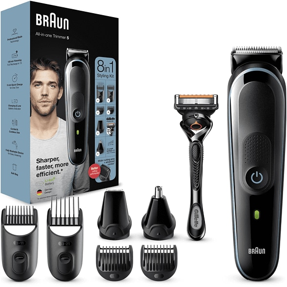 Aparat Tuns Barba Trimmer 8-In-1 Include 6 Accesorii 13 Trepte Taiere Negru