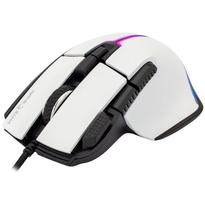 Mouse Gaming GM-9006 MARROK-W RGB 12.000dpi Alb