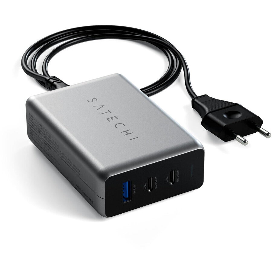 Incarcator USB-C PD Compact GAN Charger 100W 1xUSB-C PD 2xUSB-C PD 1xUSB-C PD 1xUSB-A 2x USB-C PD Gri