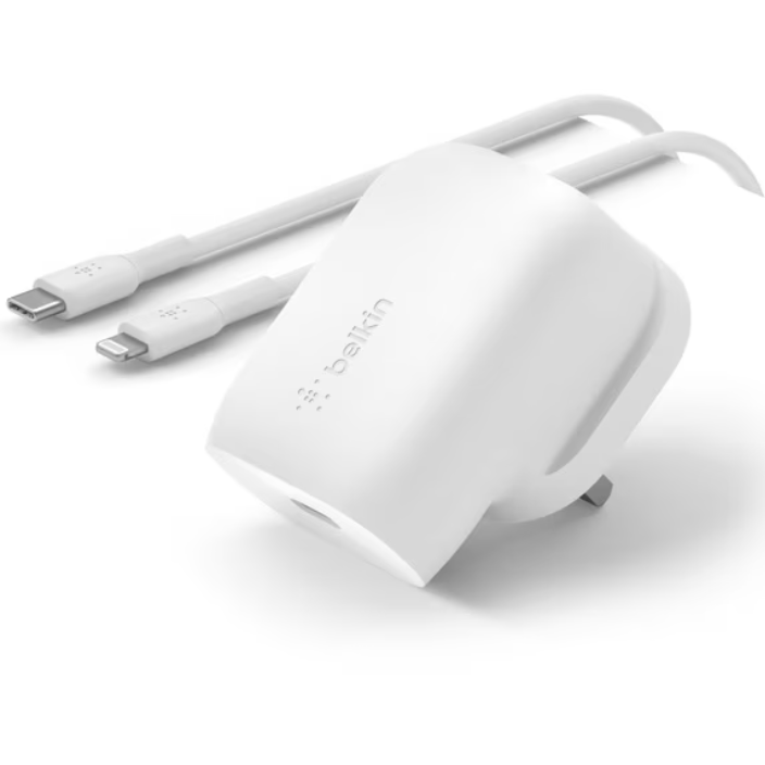 Incarcator BOOST CHARGE 30W PD PPS Wall Charger + USB-C Lightning Connector Alb