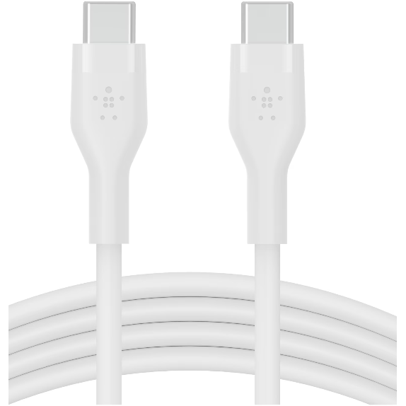 Cablu Incarcare BOOST CHARGE Flex Silicone USB-C to USB-C 2.0 -Alb