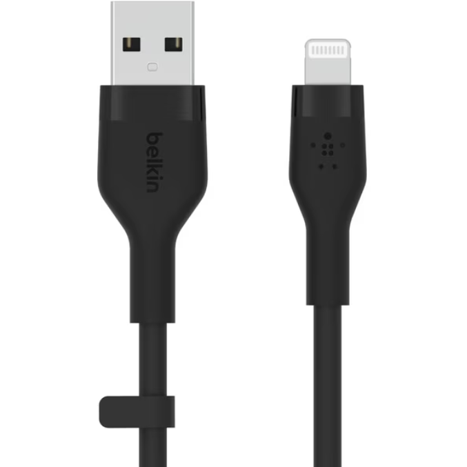 Cablu Incarcare BOOST CHARGE Flex Silicone USB-A Lightning  Black