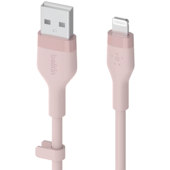 Cablu Incarcare BOOST CHARGE Flex Silicone USB-A Lightning Pink