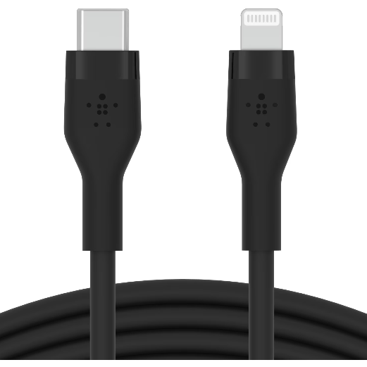 Cablu Incarcare BOOST CHARGE Flex Silicone USB-C Lightning Black