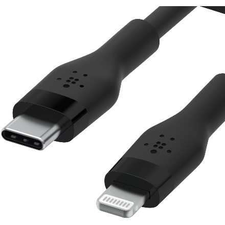 Cablu Incarcare Belkin BOOST CHARGE Flex Silicone USB-C Lightning Black
