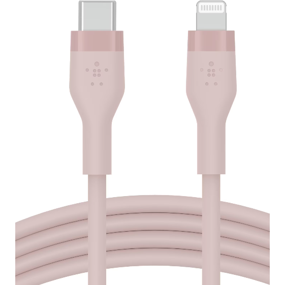 Cablu Incarcare BOOST CHARGE Flex Silicone USB-C Lightning  Pink