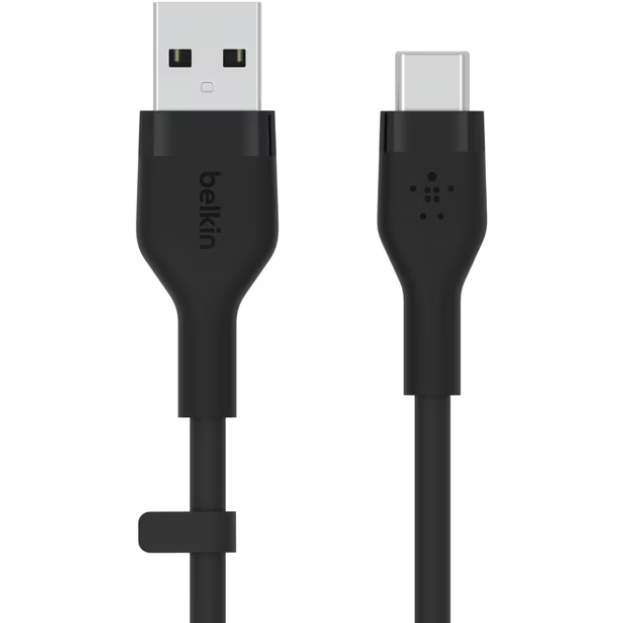 Cablu Incarcare BOOST CHARGE Flex Silicone USB-A USB-C  Black