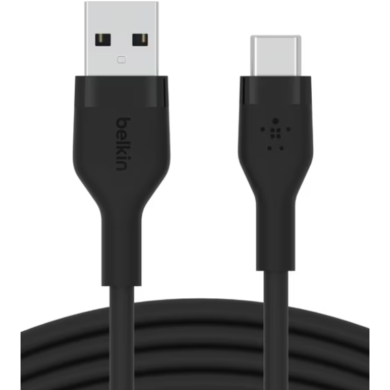 Cablu Incarcare BOOST CHARGE Flex Silicone USB-A USB-C Black