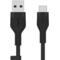 Cablu Incarcare Belkin BOOST CHARGE Flex Silicone USB-A  USB-C Black
