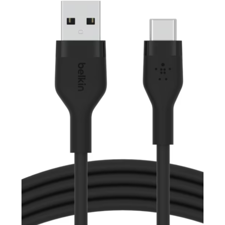 Cablu Incarcare Belkin BOOST CHARGE Flex Silicone USB-A  USB-C Black