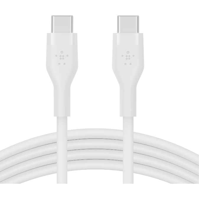 Cablu Incarcare BOOST CHARGE Flex Silicone USB-C USB-C 2.0 White