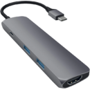 Aluminiu SLIM Type-C MultiPort HDMI 4K PassThroughCharging 2x USB 3.0 Space Grey