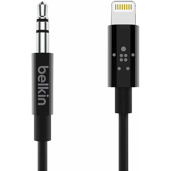 Cablu Auxiliar Lightning Jack 3.5mm 80cm Negru