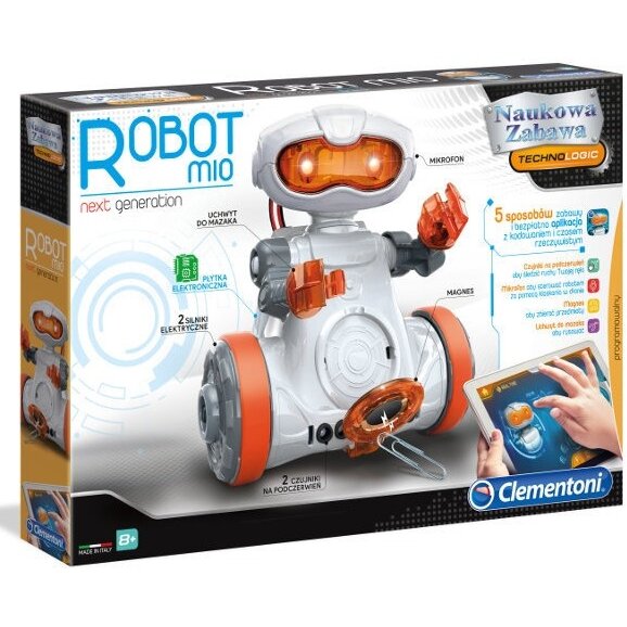 Jucarie Educativa Interactiva Robote Mio New Generation Plastic Alb/Portocaliu