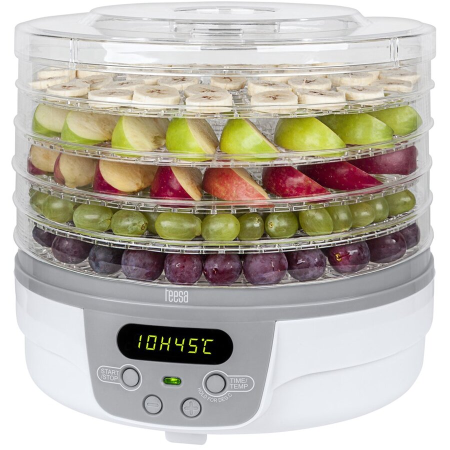 Deshidrator Plastic 5 Tavi LCD 250W Alb/Gri
