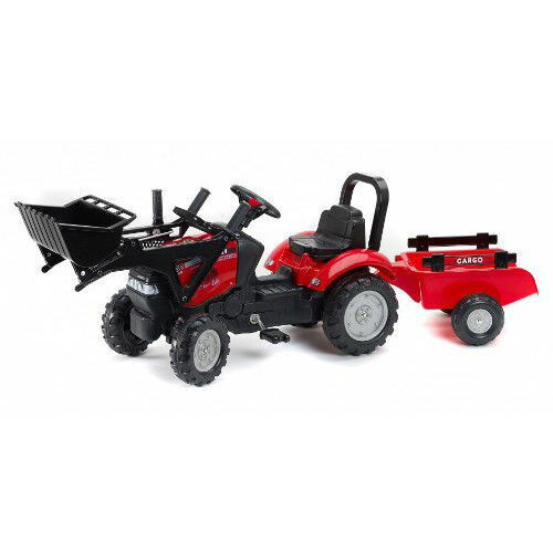 Jucarie Tractor Case Ih Cu Remorca Si Cupa 2-5ani+ Rosu/Negru