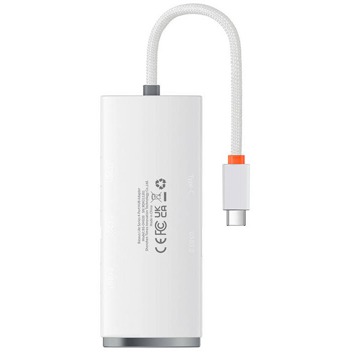 Hub Extern Lite Series USB-C la 4x USB 3.0 5Gbps 25CM Alb