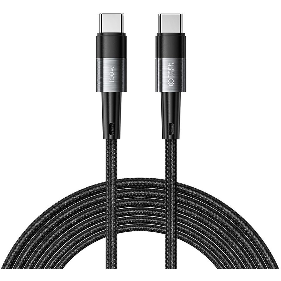 Cablu de date UltraBoost, 2x USB Type-C, PD 100W, 5A, 3m, Gri