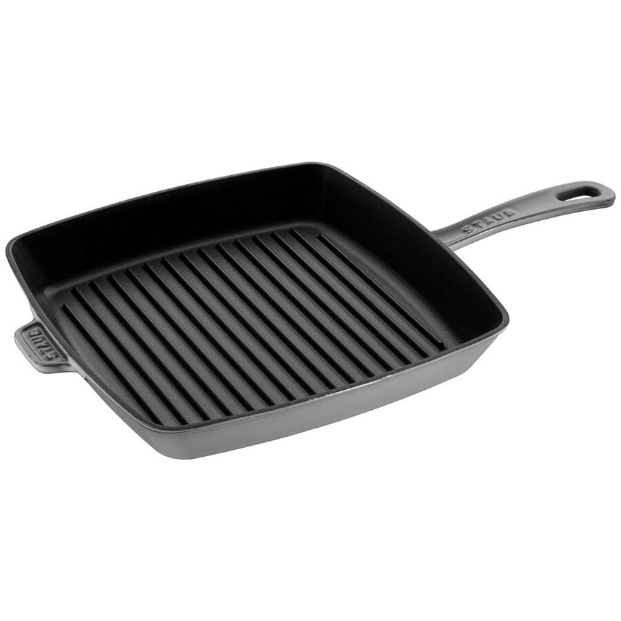 Tigaie Grill Patrata 2.9l Fonta Acoperire Interioara Smalt 30cm Temperatura Max 260 Grade Celsius Gr