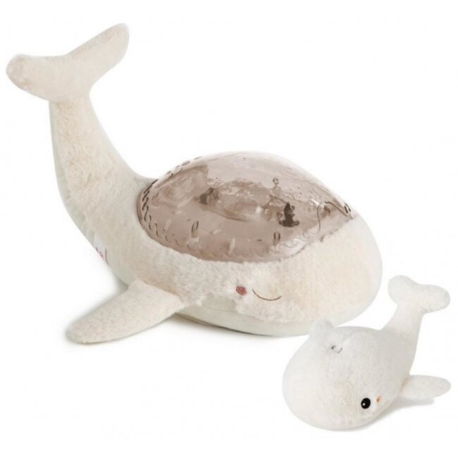 Set Cloud B Tranquil Whale Whale Light Rattle  Alb