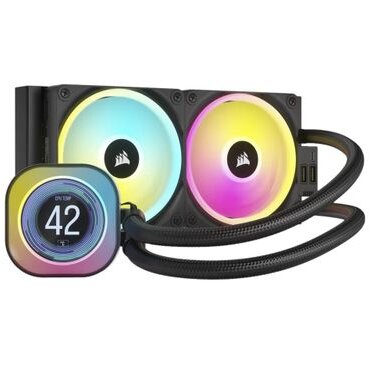 Cooler procesor AIO Corsair iCUE LINK H100i RGB, 240mm, racire cu lichid (Alb) - imagine 2