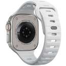 Sport Strap compatibila cu Apple Watch 4/5/6/7/8/9/SE/Ultra1/2 42/44/45/49mm, M/L, Alb