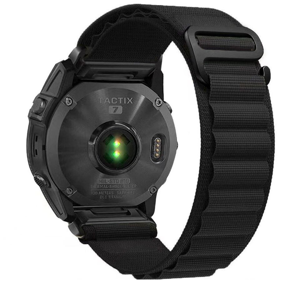 Curea Smartwatch compatibila cu Garmin Fenix 3/5X/3HR/5X Plus/6X/6X Pro/7X Black
