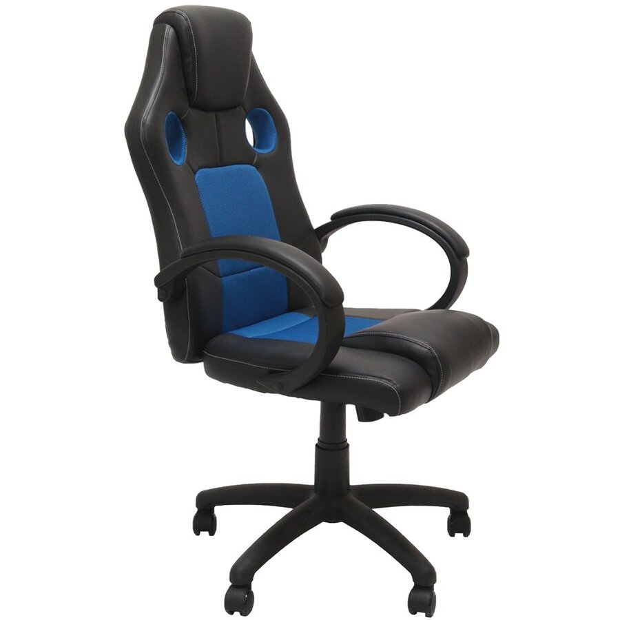 Scaun Gaming Captusit Spatar Captusat Polipropilena Cotiera Tetiera Roti Pivotante Negru/Albastru