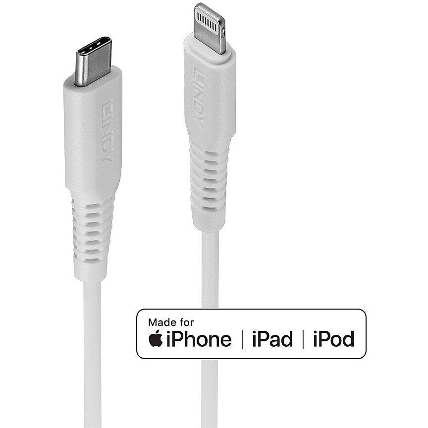 Cablu Date/Incarcare USB C 2.0 Lightning 1m Alb