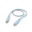 Cablu Date/Incarcare Hama USB-C Lightning 1.5m Silicon Albastru