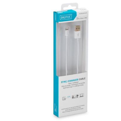 Cablu Date/Incarcare Lightning USB A 1m Alb