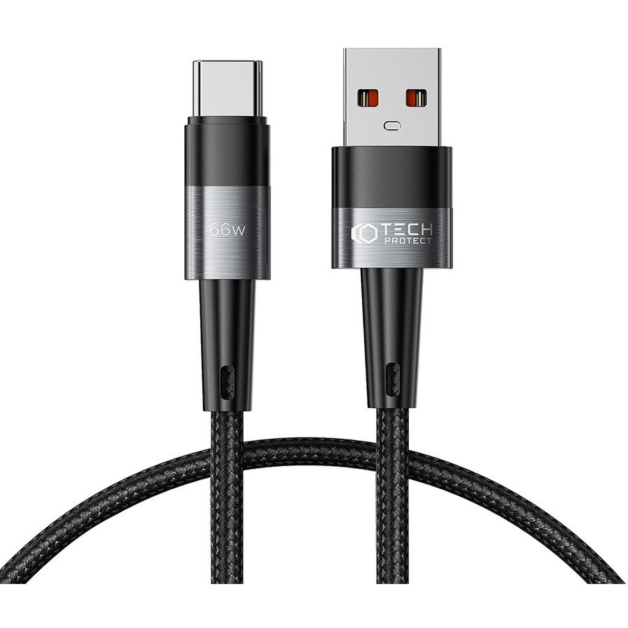 Cablu de date UltraBoost, USB/USB Type-C, 66W, 6A, 50cm, Gri