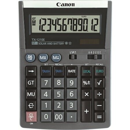 Calculator de birou TX-1210E 12 Cifre Display LCD Gri/Negru