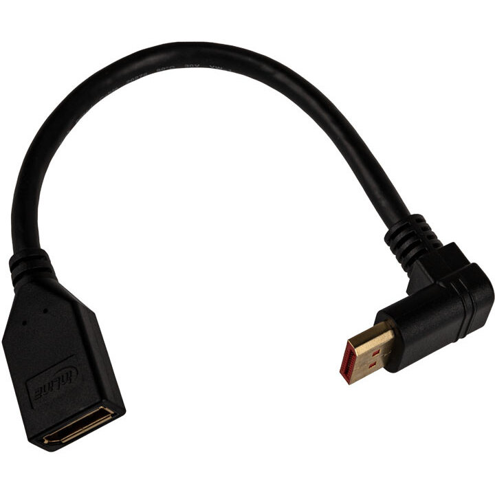 Adaptor InLine DisplayPort 8K4K 15cm Negru