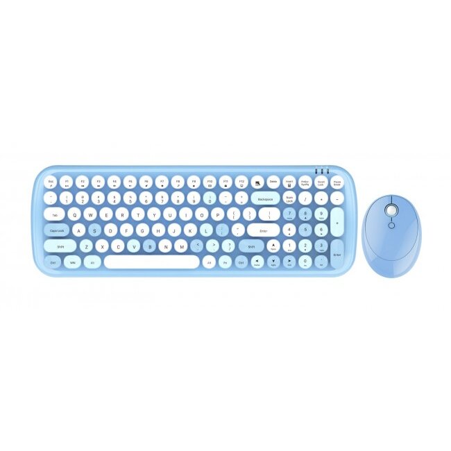 Kit Tastatura Mouse  Candy XR 2.4G  Albastru