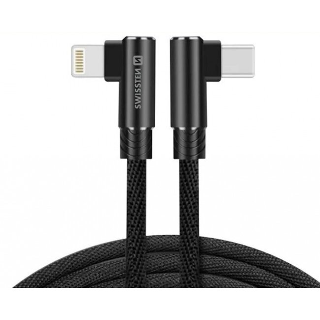 Cablu Date/Incarcare USB-C Lightning 1.2m Negru
