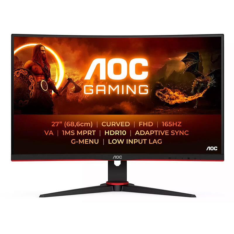 Monitor LED Gaming Curbat C27G2E/BK 27 inch FHD VA 4ms 165Hz Black