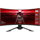 Monitor LED Gaming Curbat Asrock Phantom PG34WQ15R3A 34 inch WUQHD VA 6ms 165Hz Black