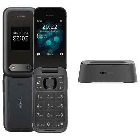 Telefon Nokia 2660 Flip 4G  Dual Sim  + Docking Station   Negru
