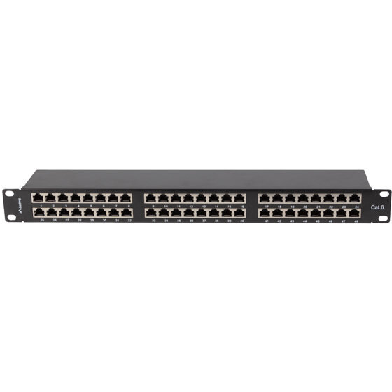 Patch Panel 19inch 1U Black